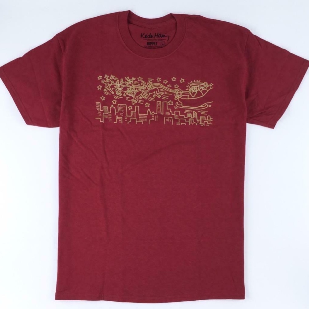 Keith Haring Santa Claus Christmas Shirt